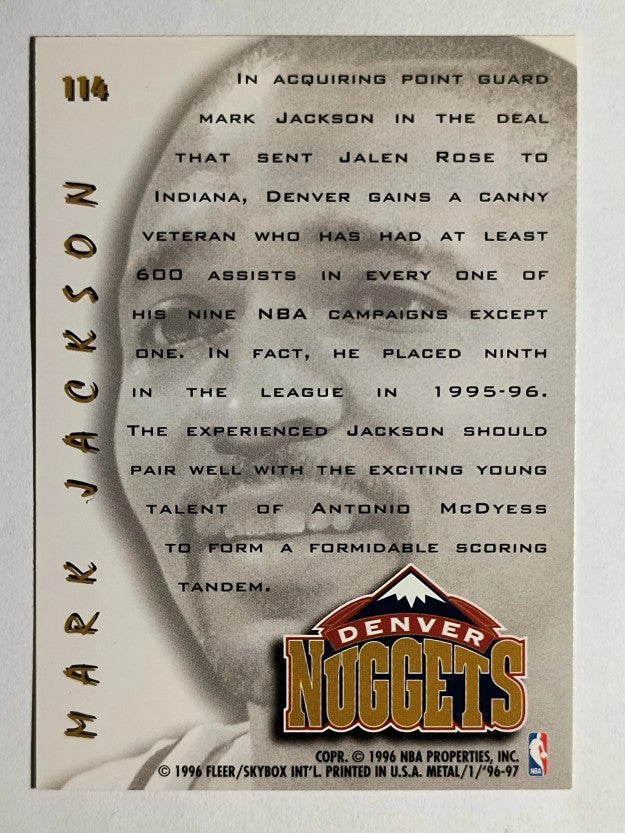 1996-97 Metal #114 Mark Jackson OTM