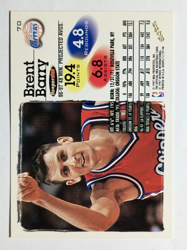 1997-98 Hoops #70 Brent Barry