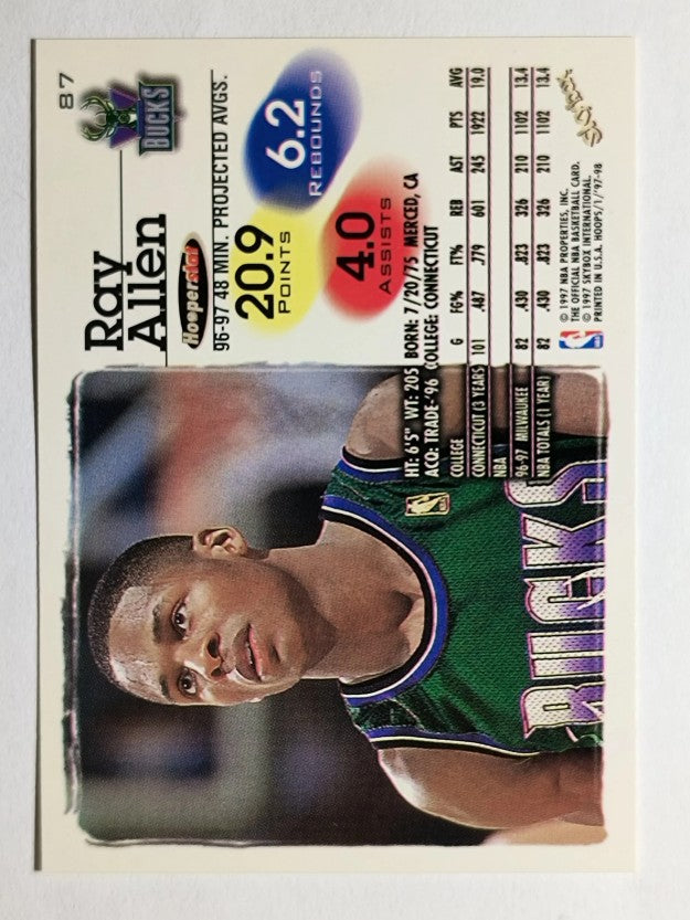 1997-98 Hoops #87 Ray Allen
