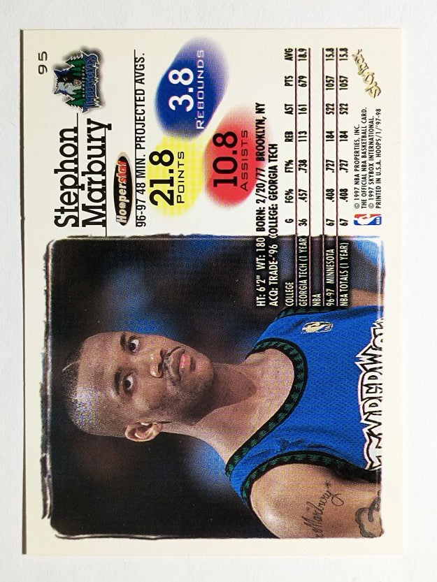 1997-98 Hoops #95 Stephon Marbury