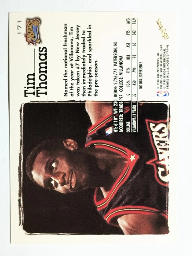 1997-98 Hoops #171 Tim Thomas RC