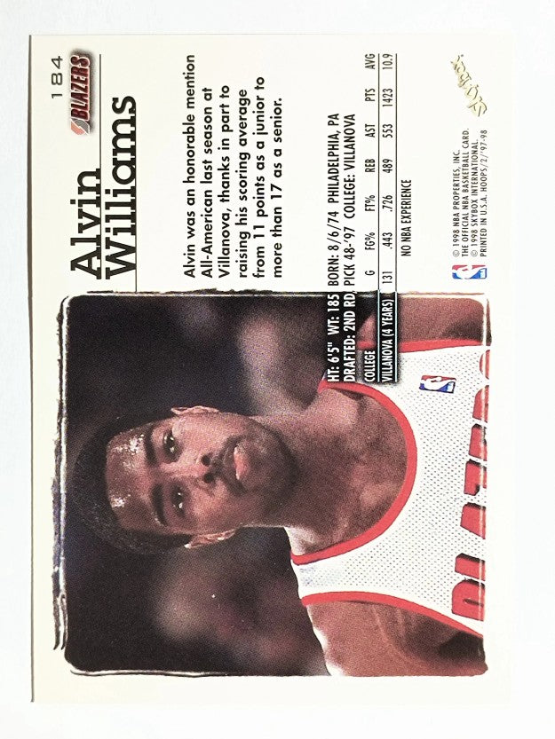 1997-98 Hoops #184 Alvin Williams RC