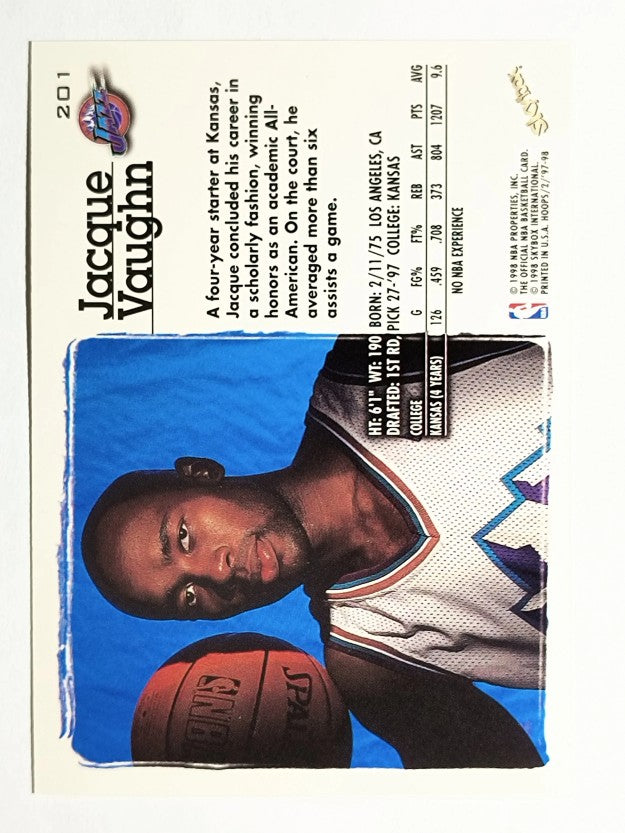 1997-98 Hoops #201 Jacque Vaughn RC