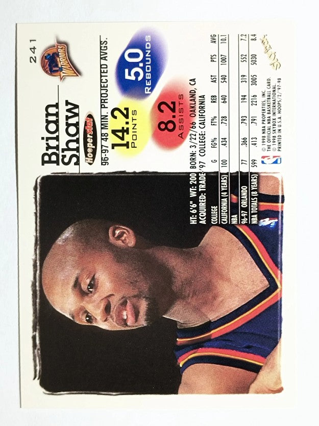 1997-98 Hoops #241 Brian Shaw