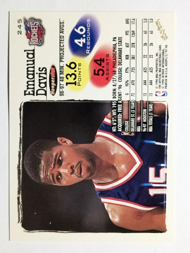 1997-98 Hoops #245 Emanual Davis
