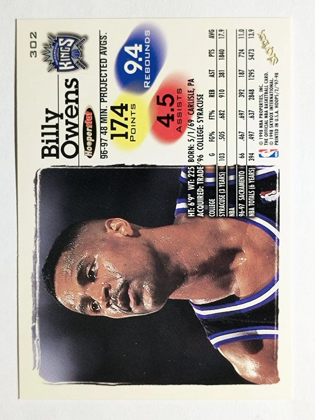 1997-98 Hoops #302 Billy Owens