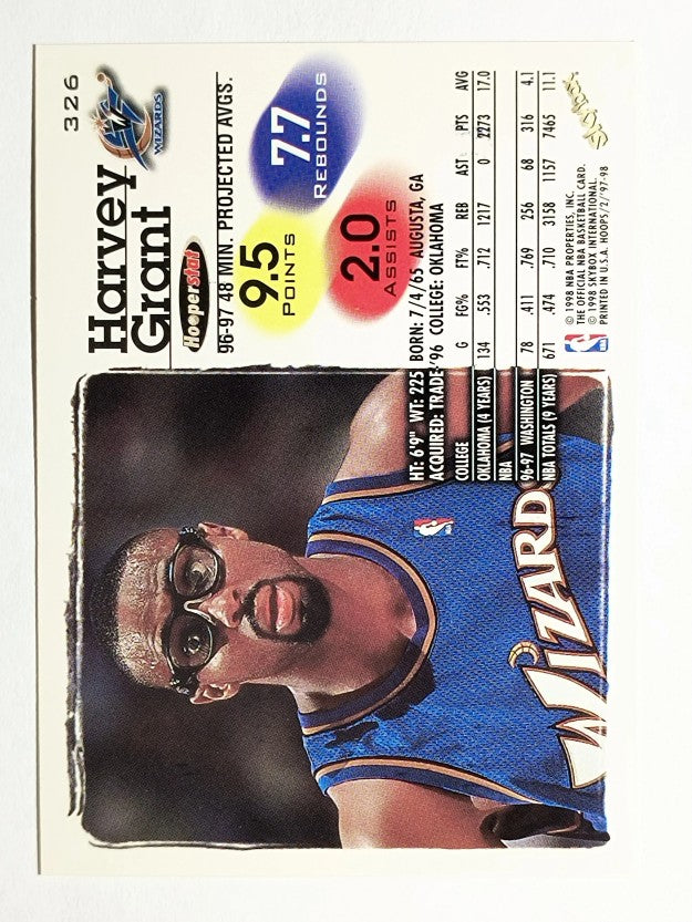 1997-98 Hoops #326 Harvey Grant