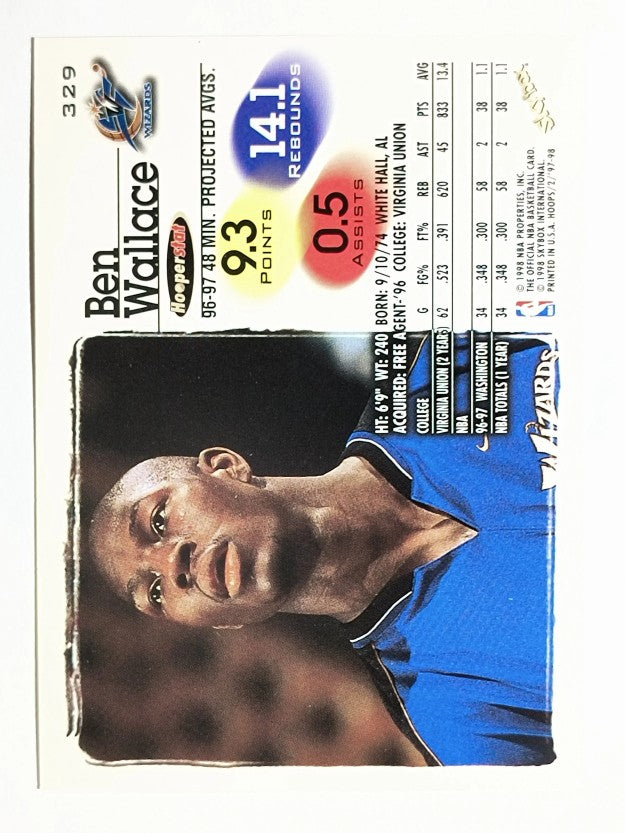 1997-98 Hoops #329 Ben Wallace