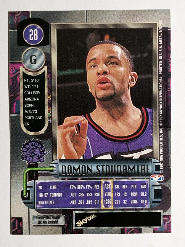 1997-98 Metal Universe #28 Damon Stoudamire