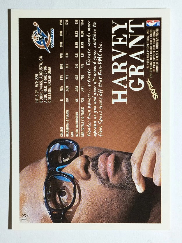 1998-99 Hoops #13 Harvey Grant