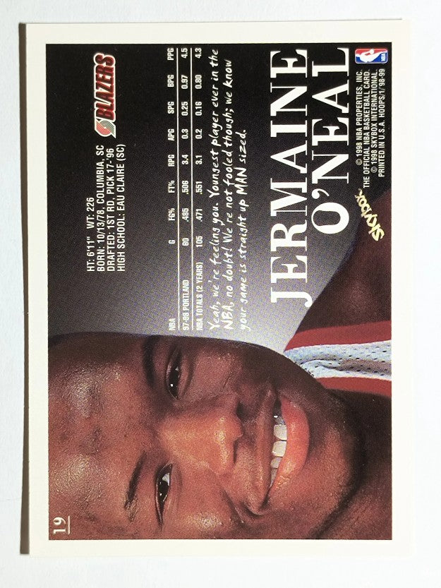 1998-99 Hoops #19 Jermaine O'Neal
