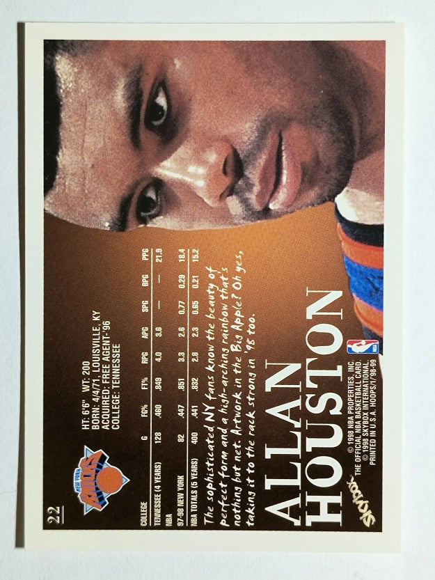 1998-99 Hoops #22 Allan Houston