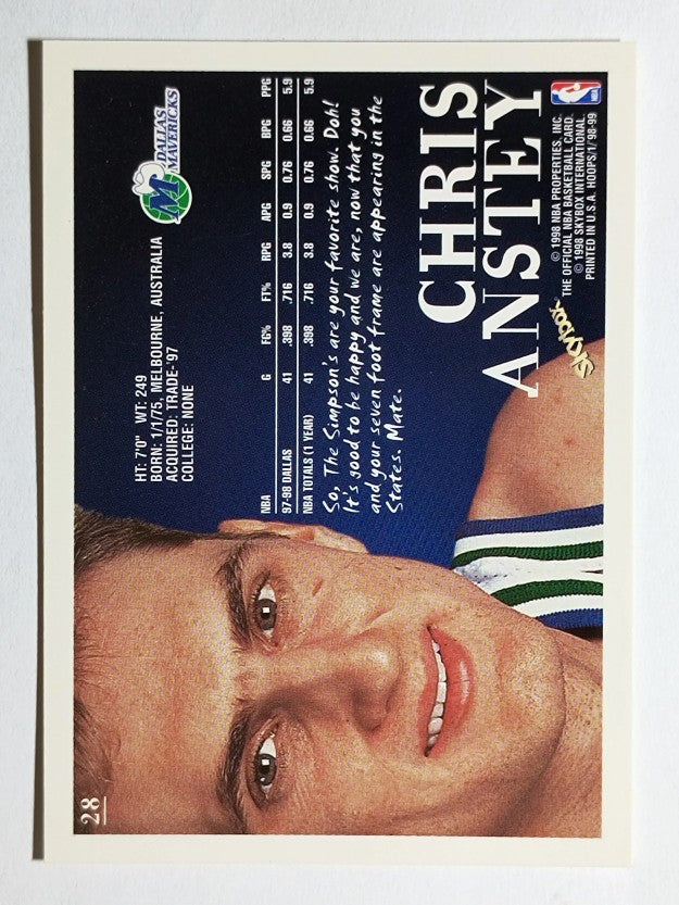 1998-99 Hoops #28 Chris Anstey
