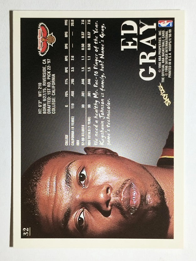 1998-99 Hoops #32 Ed Gray