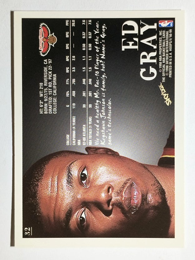 1998-99 Hoops #32 Ed Gray