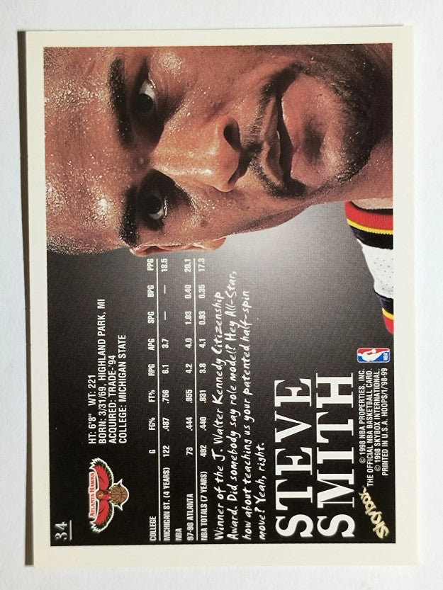 1998-99 Hoops #34 Steve Smith