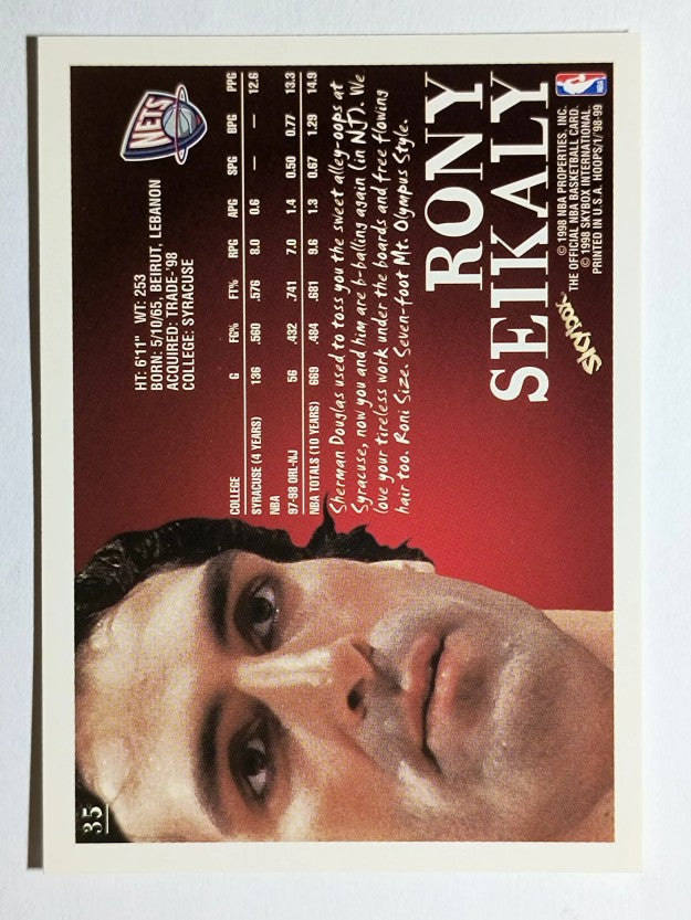 1998-99 Hoops #35 Rony Seikaly