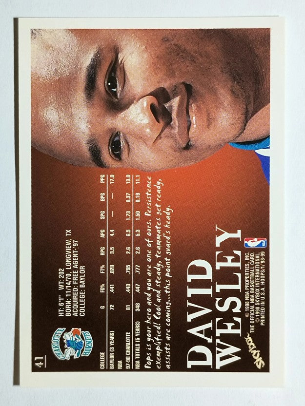 1998-99 Hoops #41 David Wesley