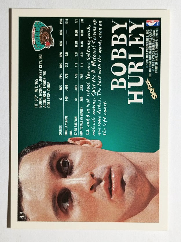 1998-99 Hoops #43 Bobby Hurley