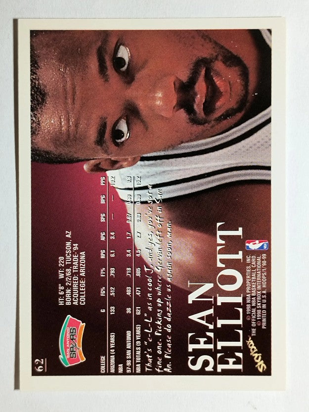 1998-99 Hoops #62 Sean Elliott