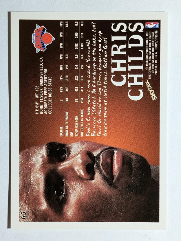 1998-99 Hoops #65 Chris Childs