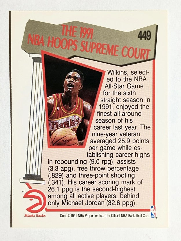 1991-92 Hoops #449 Dominique Wilkins SC