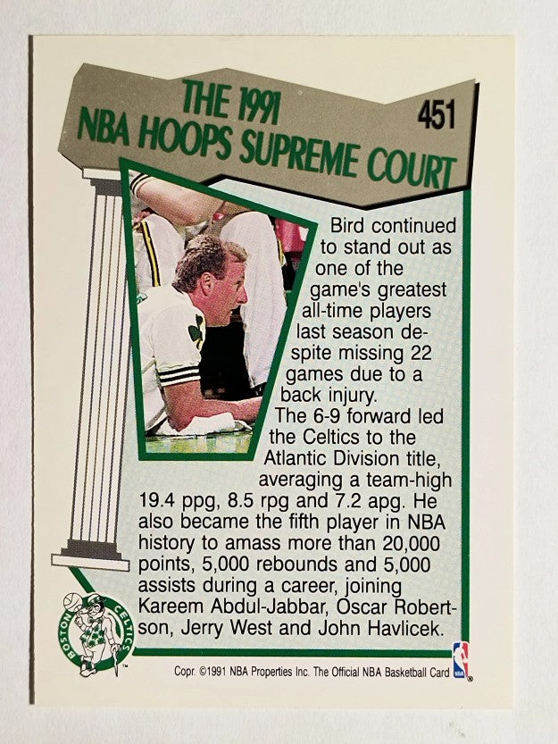 1991-92 Hoops #451 Larry Bird SC