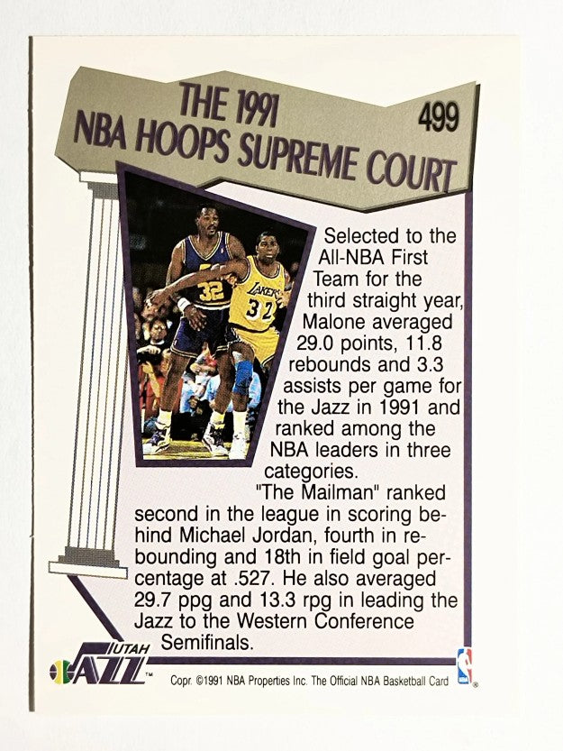 1991-92 Hoops #499 Karl Malone SC