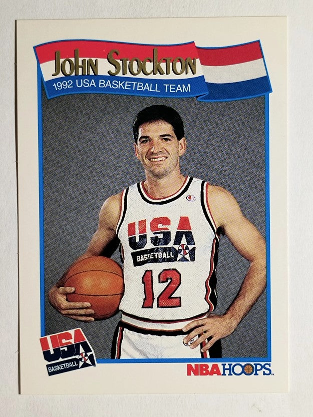 1991-92 Hoops #584 John Stockton USA