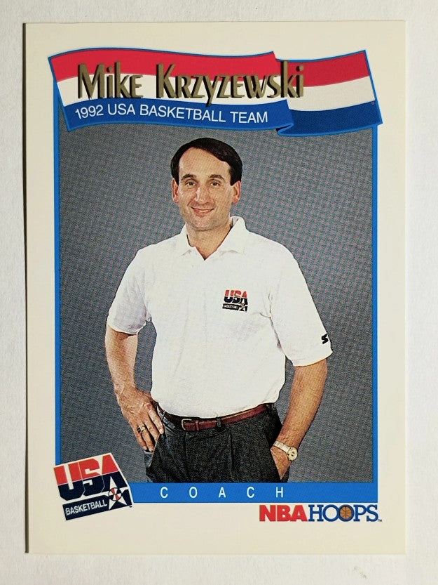 1991-92 Hoops #588 Mike Krzyzewski CO USA RC (EX)