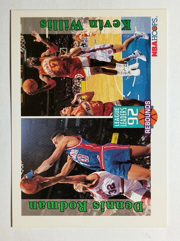 1992-93 Hoops #325 Rebounds League/Leaders/Dennis Rodman/Kevin Willis (NM)