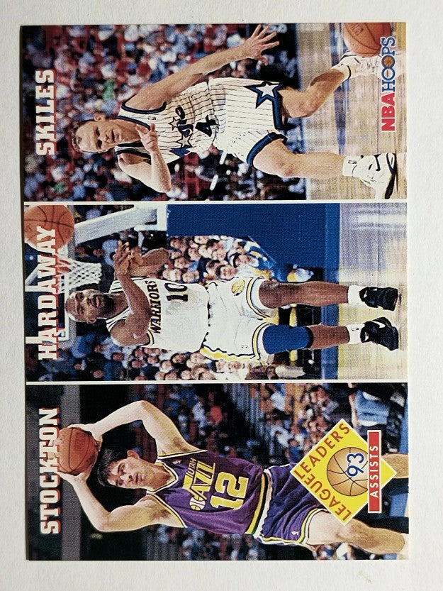 1993-94 Hoops #286 John Stockton/Tim Hardaway/Scott Skiles LL