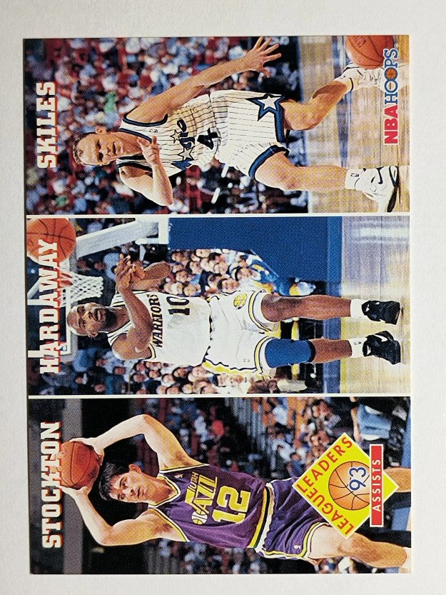 1993-94 Hoops #286 John Stockton/Tim Hardaway/Scott Skiles LL