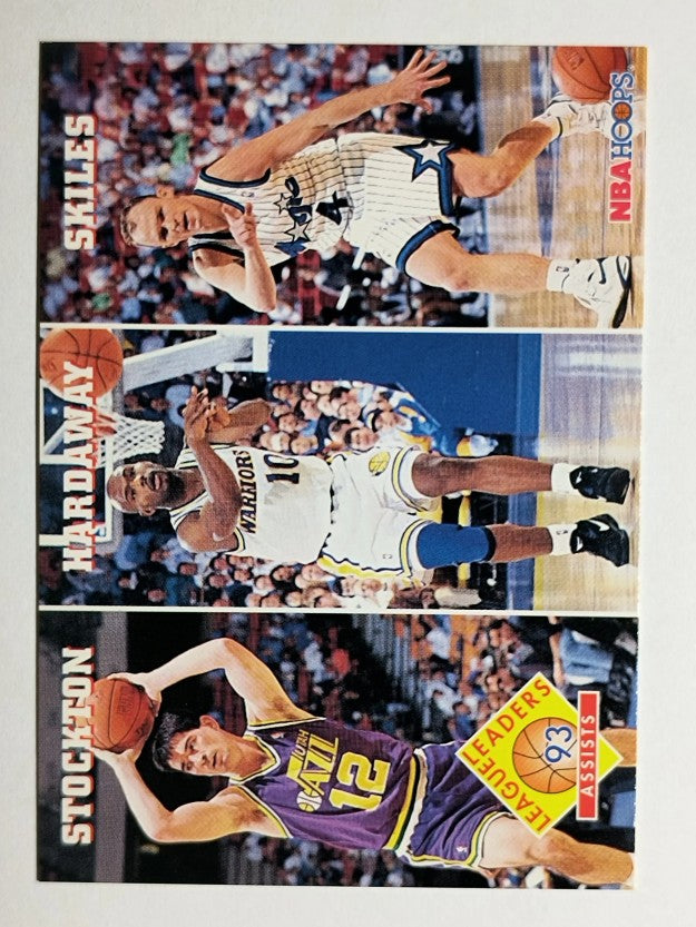 1993-94 Hoops #286 John Stockton/Tim Hardaway/Scott Skiles LL