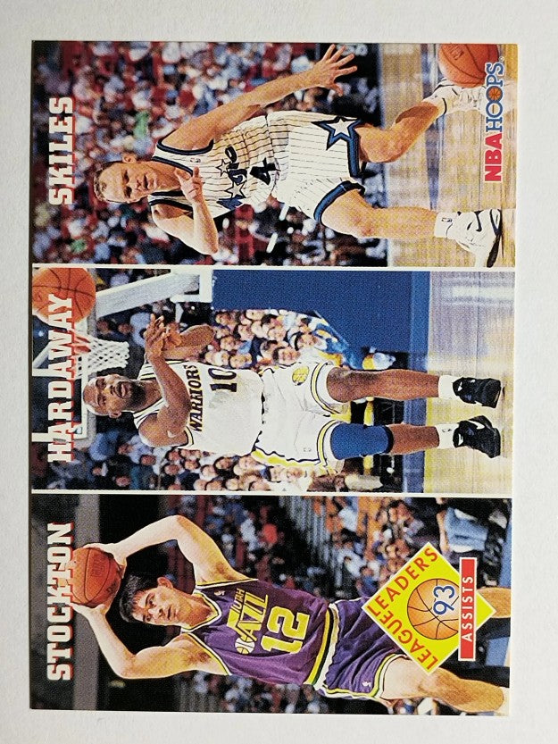 1993-94 Hoops #286 John Stockton/Tim Hardaway/Scott Skiles LL