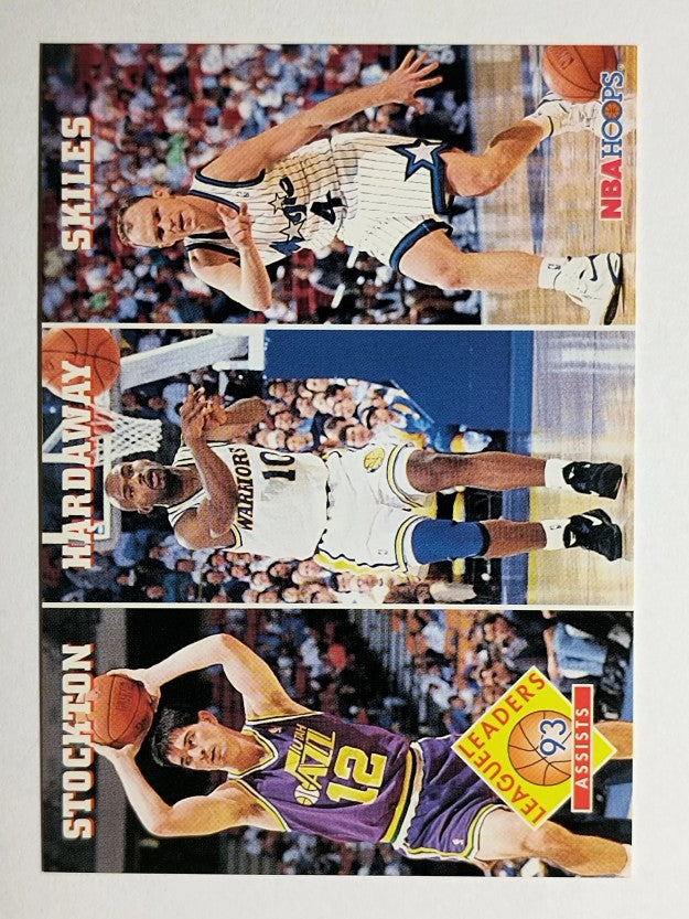 1993-94 Hoops #286 John Stockton/Tim Hardaway/Scott Skiles LL