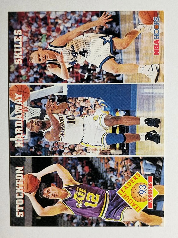 1993-94 Hoops #286 John Stockton/Tim Hardaway/Scott Skiles LL