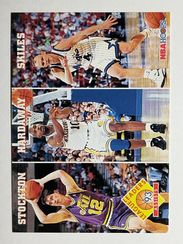 1993-94 Hoops #286 John Stockton/Tim Hardaway/Scott Skiles LL
