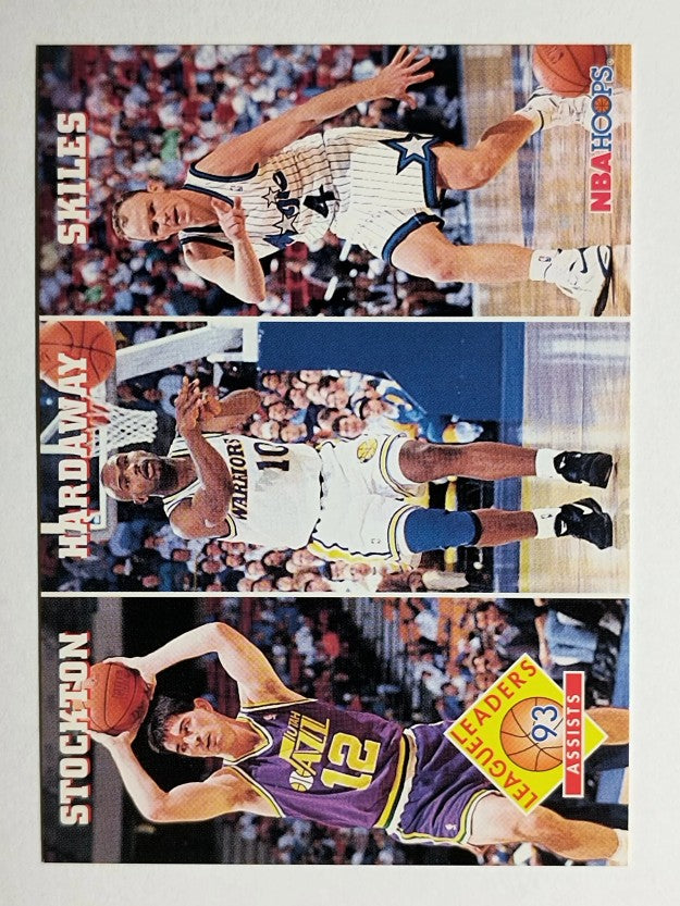 1993-94 Hoops #286 John Stockton/Tim Hardaway/Scott Skiles LL