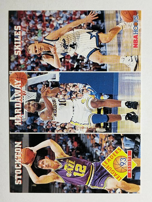 1993-94 Hoops #286 John Stockton/Tim Hardaway/Scott Skiles LL