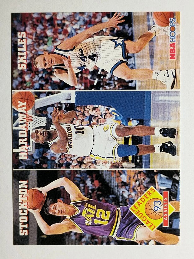 1993-94 Hoops #286 John Stockton/Tim Hardaway/Scott Skiles LL