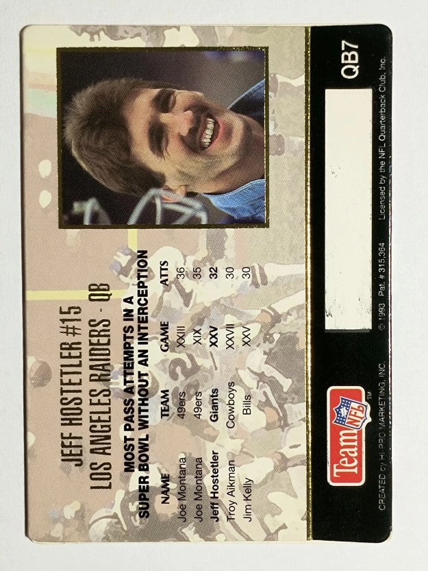 1993 Action Packed Quarterback Club #QB7 Jeff Hostetler
