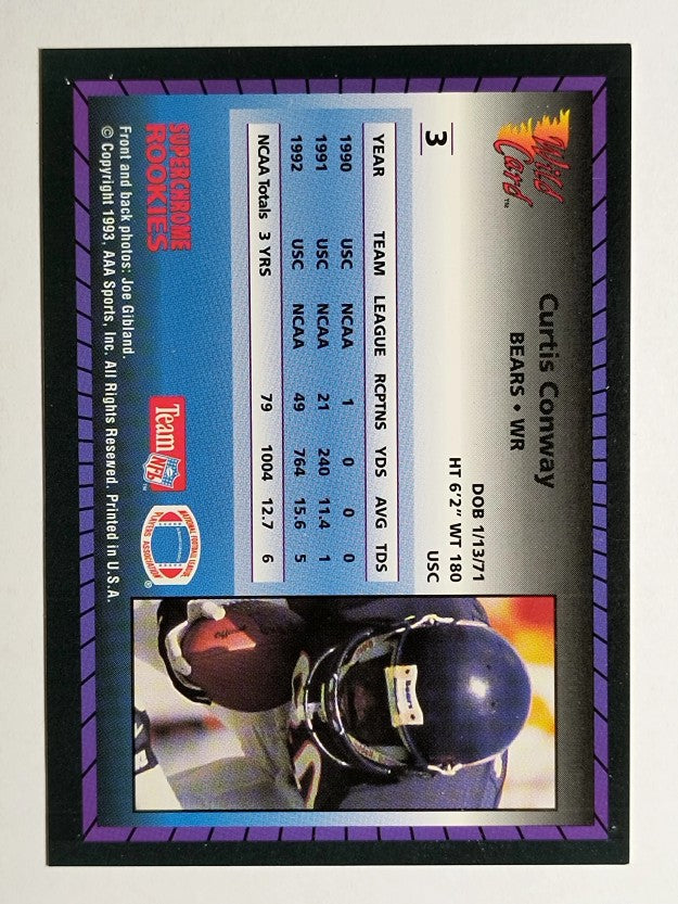 1993 Wild Card Superchrome Rookies #3 Curtis Conway