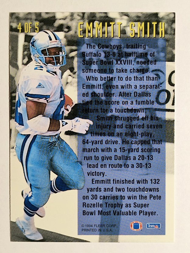 1994 Fleer Award Winners #4 Emmitt Smith (NM)