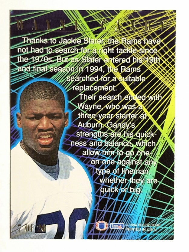 1994 Ultra First Rounders #7 Wayne Gandy