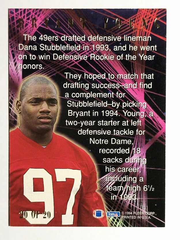 1994 Ultra First Rounders #20 Bryant Young (NM)