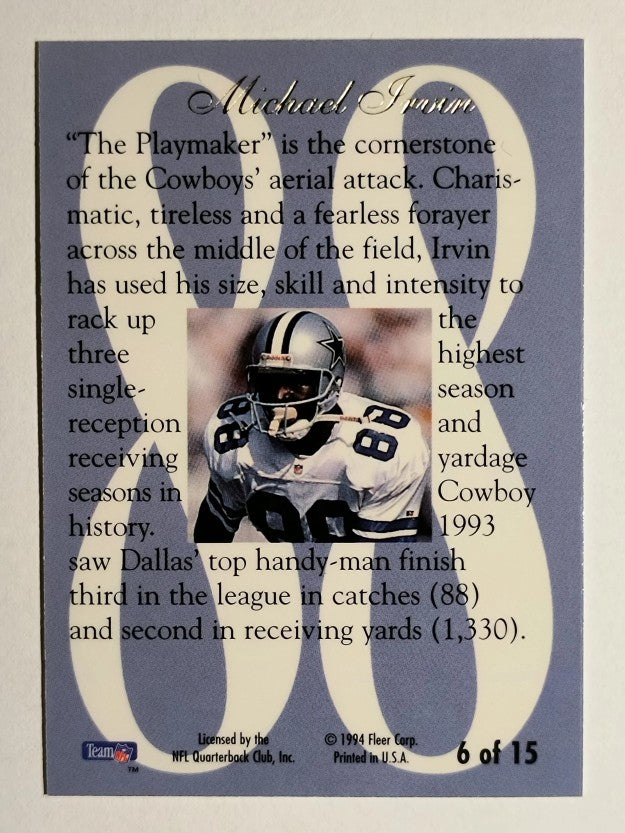 1994 Ultra Flair Hot Numbers #6 Michael Irvin