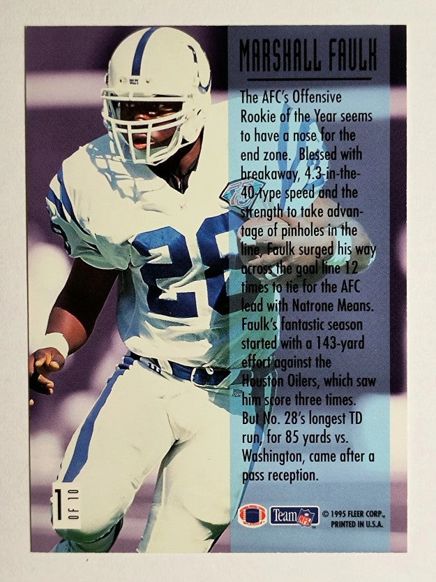 1995 Fleer TD Sensations #1 Marshall Faulk