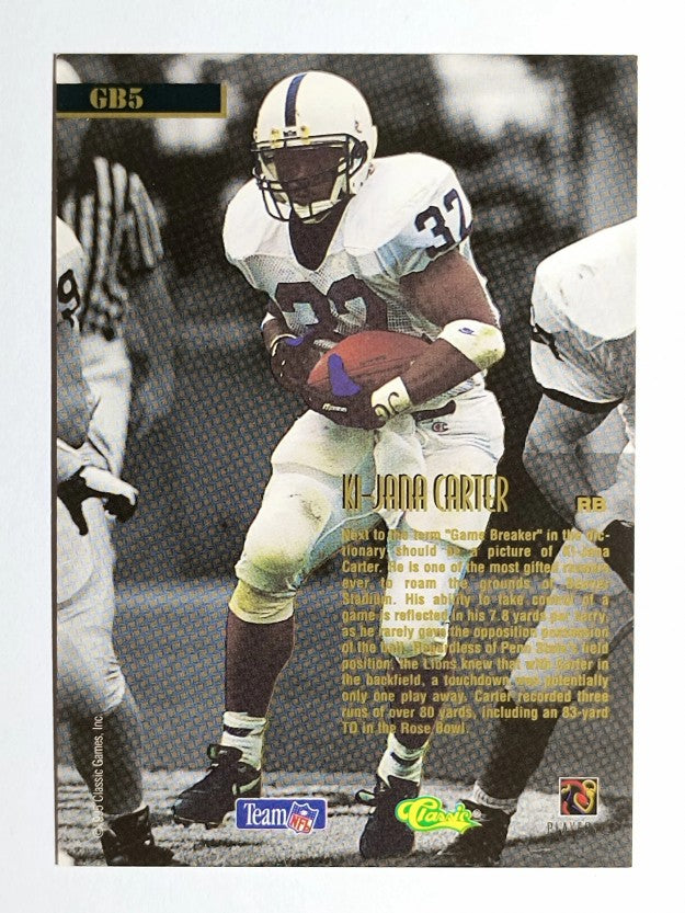 1995 Pro Line GameBreakers #GB5 Ki-Jana Carter
