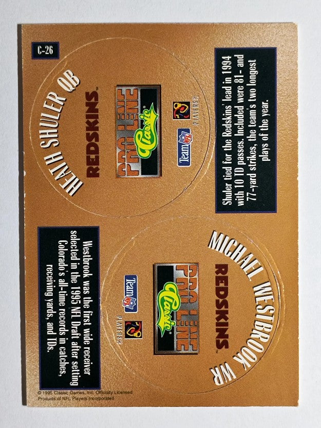 1995 Pro Line Pogs #C26 Heath Shuler/Michael Westbrook